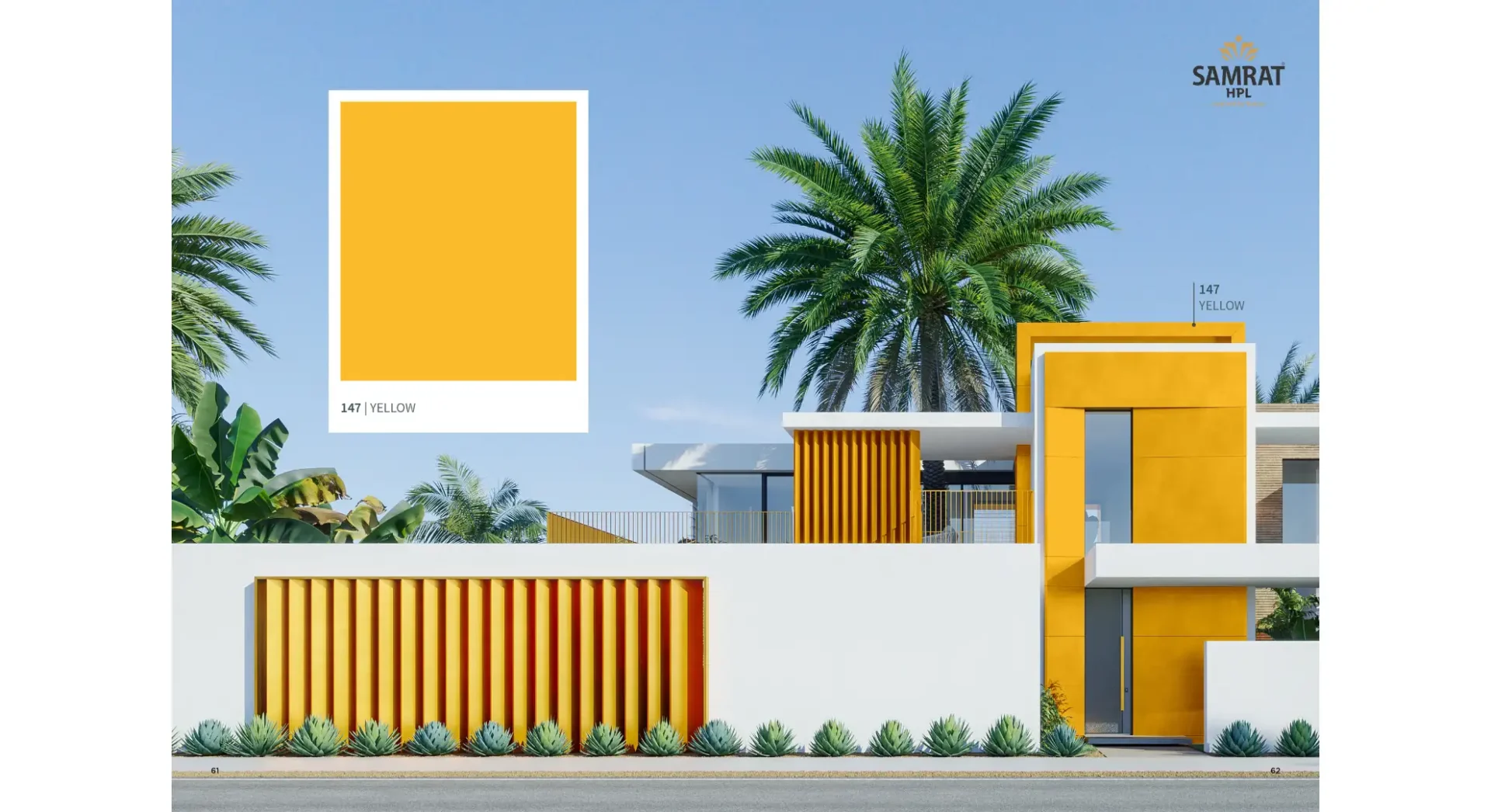 Bright yellow