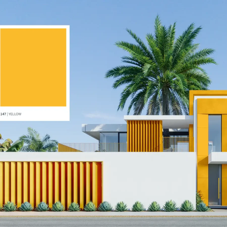 Bright yellow