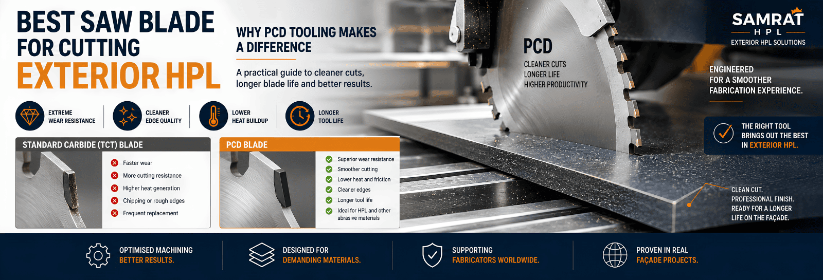 Best Saw Blade for Exterior HPL | PCD vs Carbide